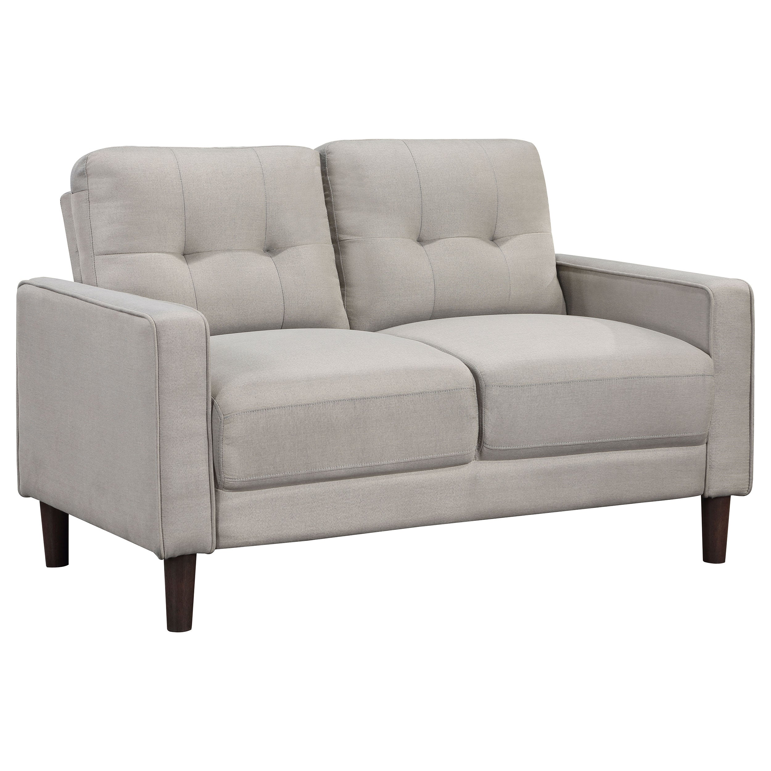 Best Furniture Outlet - Coaster - Bowen Upholstered Track Arm Tufted Loveseat Beige - 506786