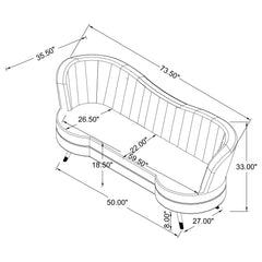 Sophia Upholstered Channel Tufted Loveseat Blue