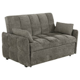 Best Furniture Outlet - Coaster - Cotswold Upholstered Convertible Sleeper Sofa Bed Dark Grey - 508308
