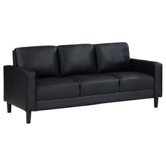 Best Furniture Outlet - Coaster - Ruth Upholstered Track Arm Sofa Black - 508361
