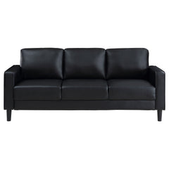Ruth Upholstered Track Arm Sofa Black