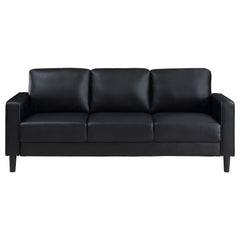 Ruth Upholstered Track Arm Sofa Black