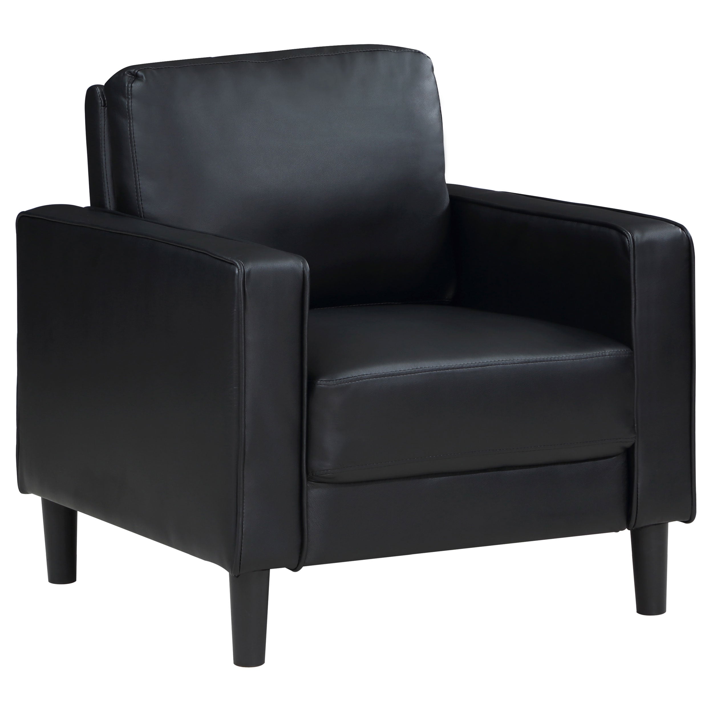 Best Furniture Outlet - Coaster - Ruth Upholstered Track Arm Accent Chair Black - 508363
