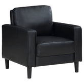 Best Furniture Outlet - Coaster - Ruth Upholstered Track Arm Accent Chair Black - 508363
