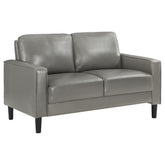 Best Furniture Outlet - Coaster - Ruth Upholstered Track Arm Loveseat Grey - 508366