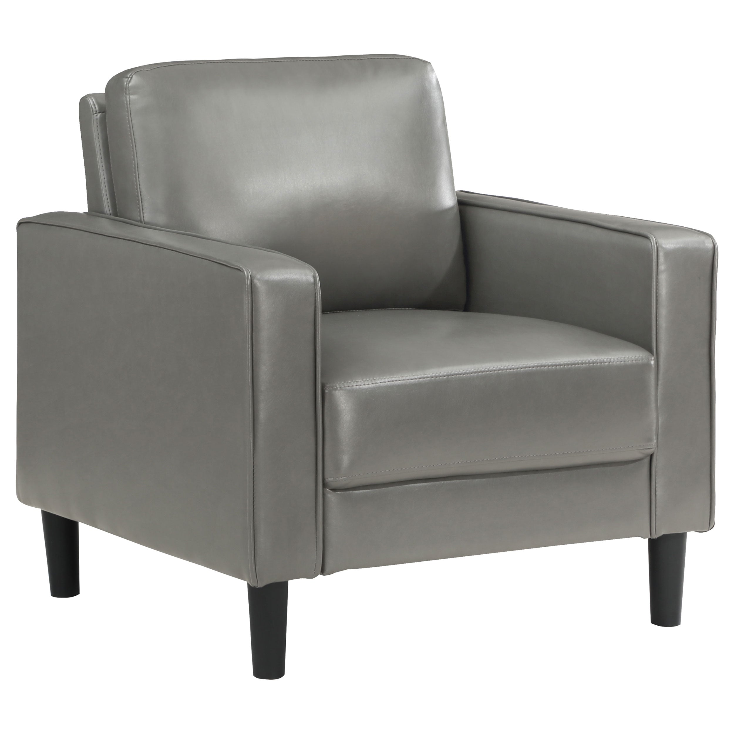 Best Furniture Outlet - Coaster - Ruth Upholstered Track Arm Accent Chair Grey - 508367