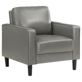 Best Furniture Outlet - Coaster - Ruth Upholstered Track Arm Accent Chair Grey - 508367