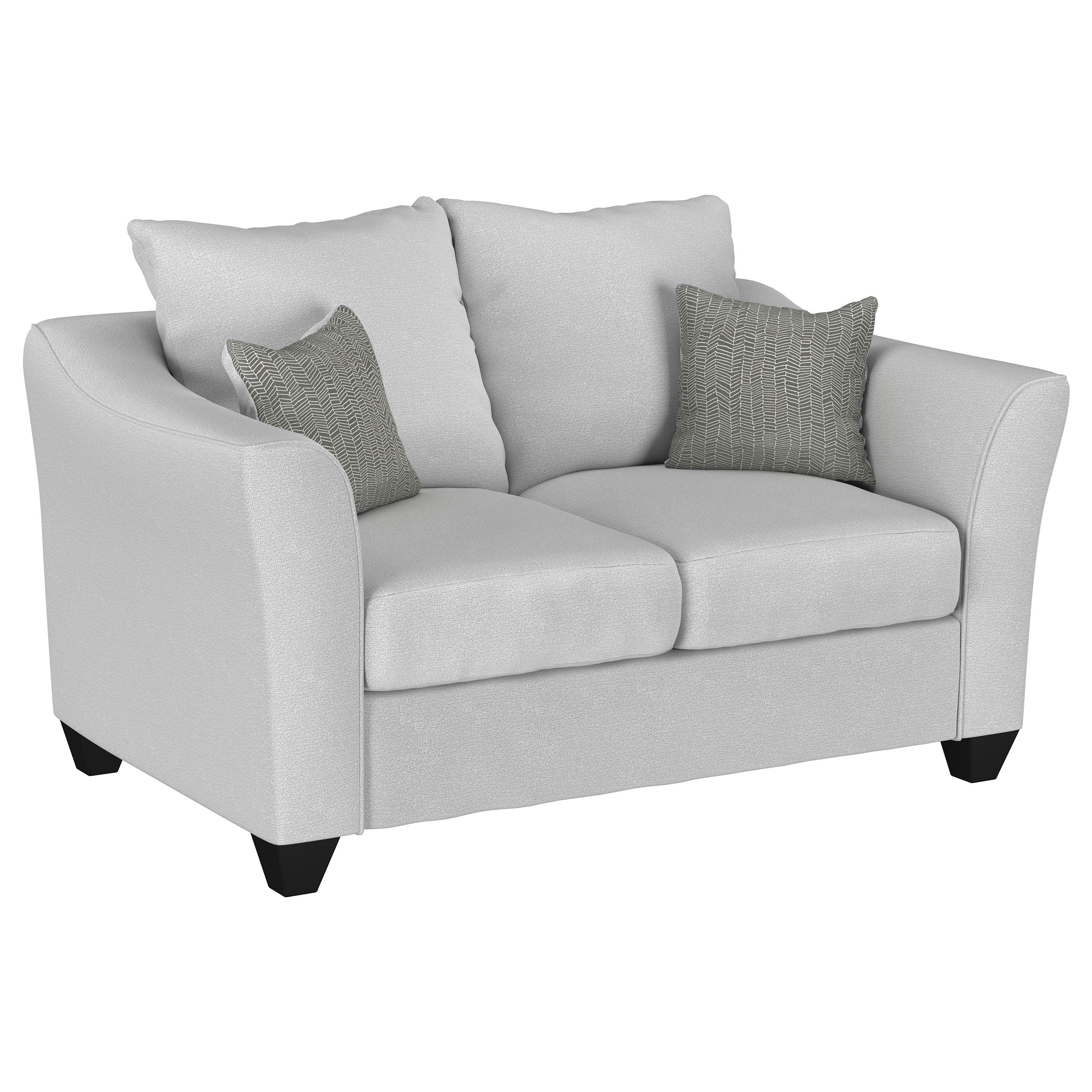 Best Furniture Outlet - Coaster - Salizar Upholstered Flared Arm Loveseat Sand - 508582