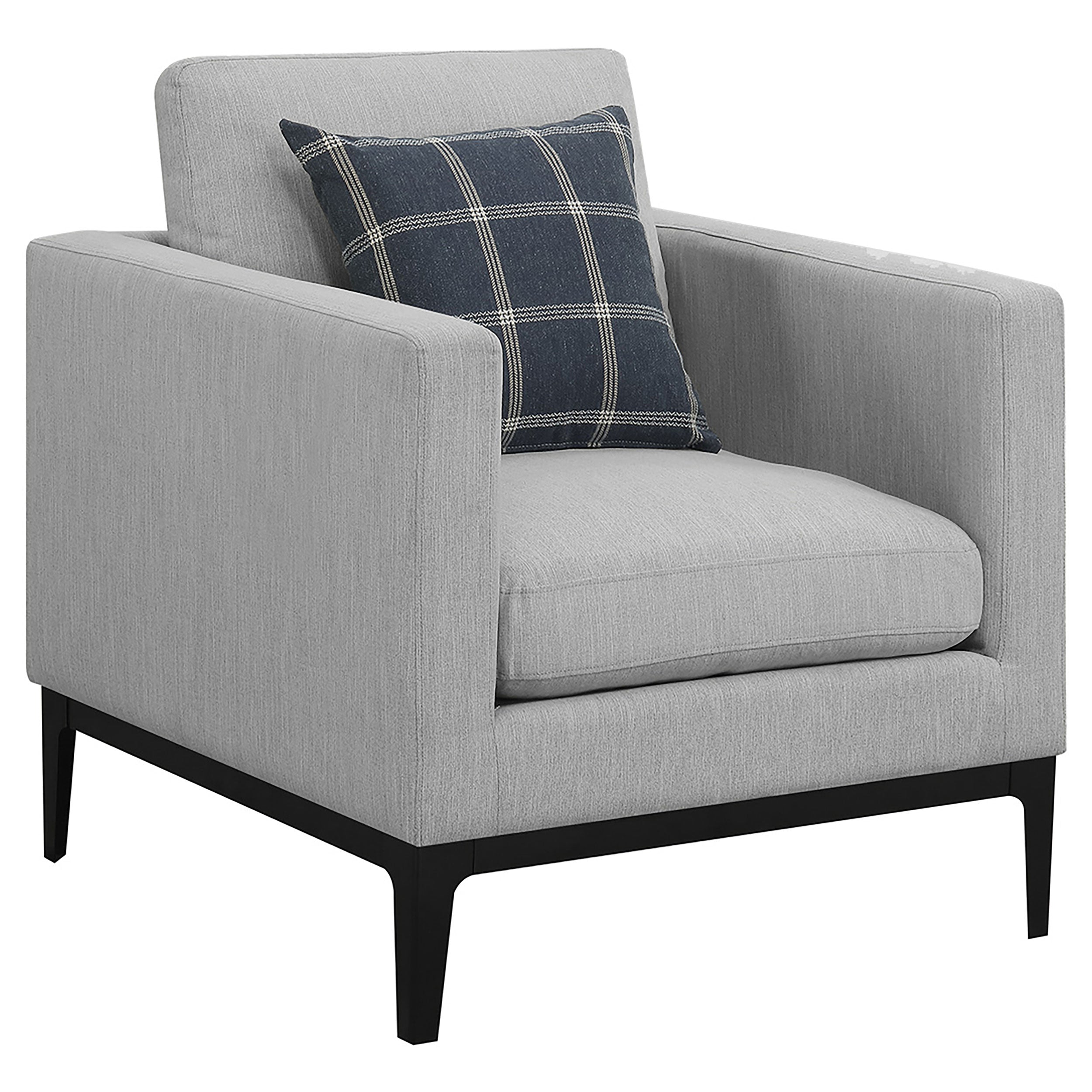 Best Furniture Outlet - Coaster - Apperson Upholstered Track Arm Accent Chair Light Grey - 508683