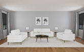 Best Furniture Outlet - Coaster - Jessel 3-piece Chenille Upholstered Sofa Set Ivory - 508801-S3
