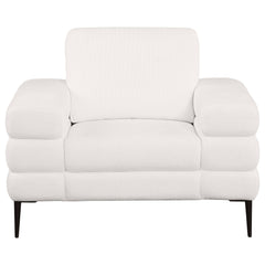 Jessel 3-piece Chenille Upholstered Sofa Set Ivory