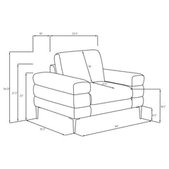 Jessel 3-piece Chenille Upholstered Sofa Set Ivory