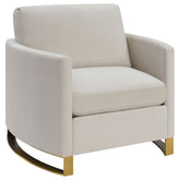 Best Furniture Outlet - Coaster - Corliss Upholstered Curved Track Arm Chair Beige - 508823