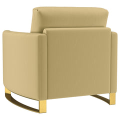 Corliss 3-piece Velvet Upholstered Sofa Set Camel