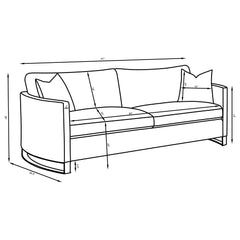 Corliss 3-piece Velvet Upholstered Sofa Set Camel