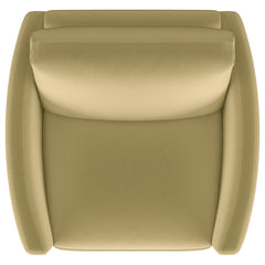 Corliss Upholstered Curved Track Arm Chair Camel