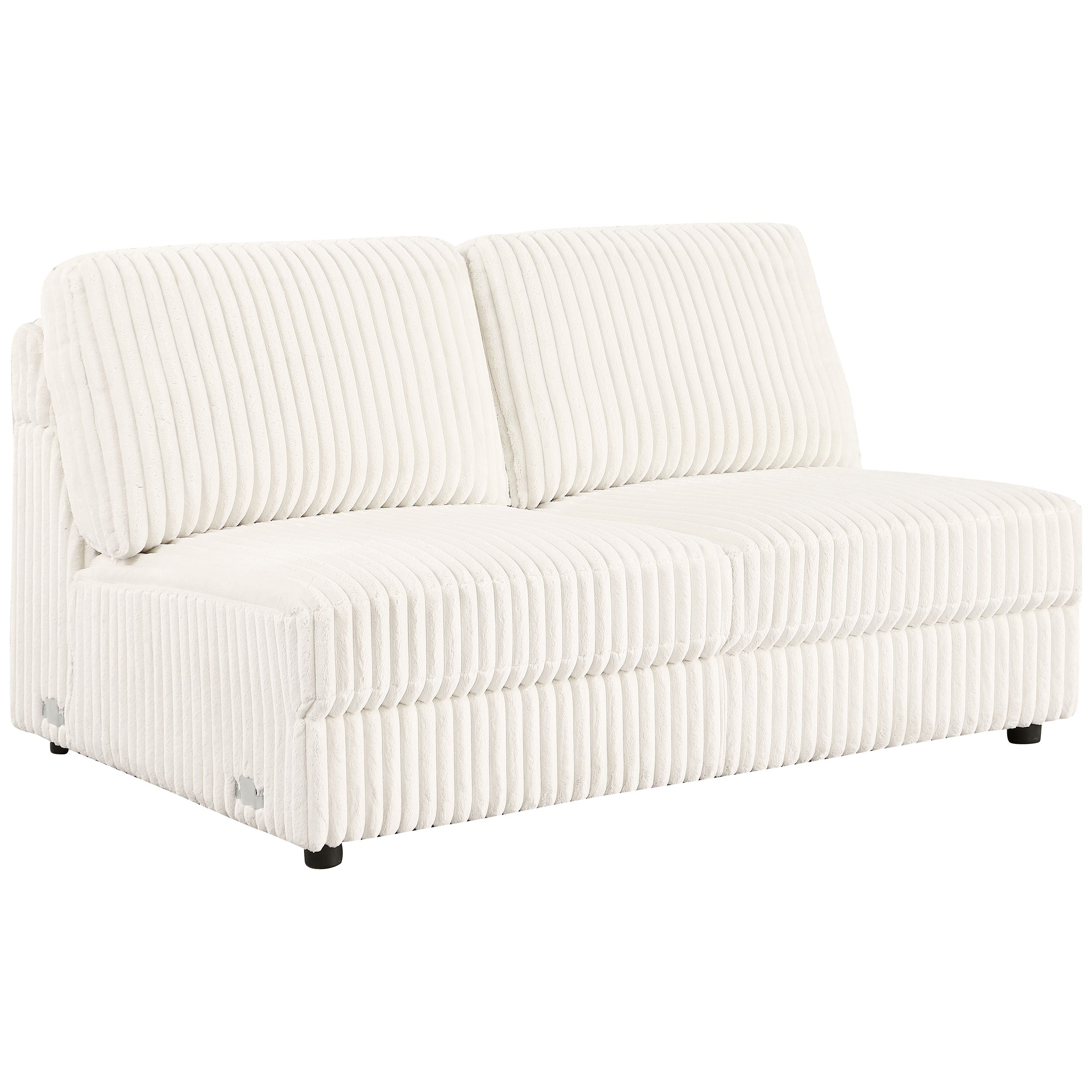 Best Furniture Outlet - Coaster - Emberson Upholstered Armless Loveseat Ivory - 508853