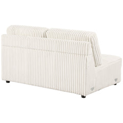 Emberson Upholstered Armless Loveseat Ivory