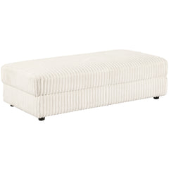 Best Furniture Outlet - Coaster - Emberson Upholstered Rectangular Storage Ottoman Ivory - 508855
