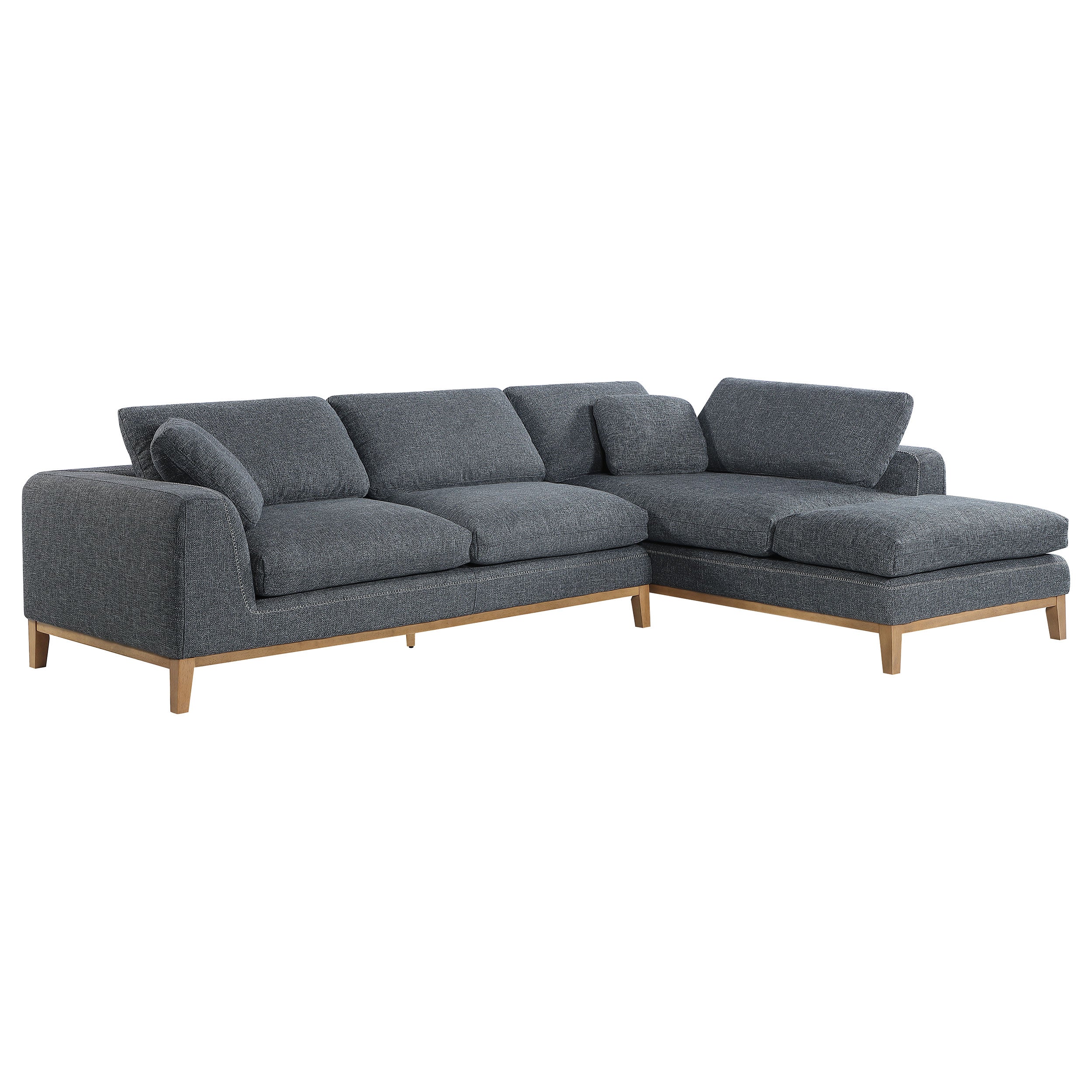 Best Furniture Outlet - Coaster - Persia Upholstered Track Arm Sectional Sofa Grey - 508857