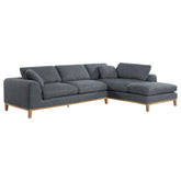 Best Furniture Outlet - Coaster - Persia Upholstered Track Arm Sectional Sofa Grey - 508857