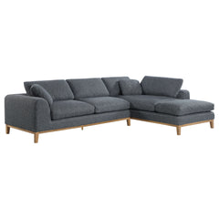 Best Furniture Outlet - Coaster - Persia Upholstered Track Arm Sectional Sofa Grey - 508857