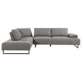 Best Furniture Outlet - Coaster - Arden Upholstered Sectional Sofa with Adjustable Back Taupe - 508888