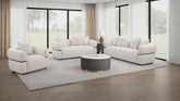 Best Furniture Outlet - Coaster - Jeanette 3-piece Fabric Upholstered Round Arm Sofa Set Beige - 508961-S3