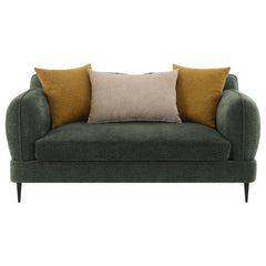 Jade 2-piece Chenille Upholstered Sofa Set Green