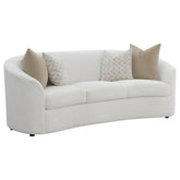 Best Furniture Outlet - Coaster - Rainn Boucle Upholstered Sloped Arm Sofa Latte - 509171