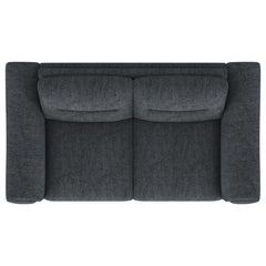 Nolan Upholstered Sloped Track Arm Loveseat Charcoal