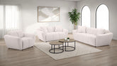 Best Furniture Outlet - Coaster - Destino 3-piece Chenille Splayed Arm Sofa Set Greige - 509301-S3