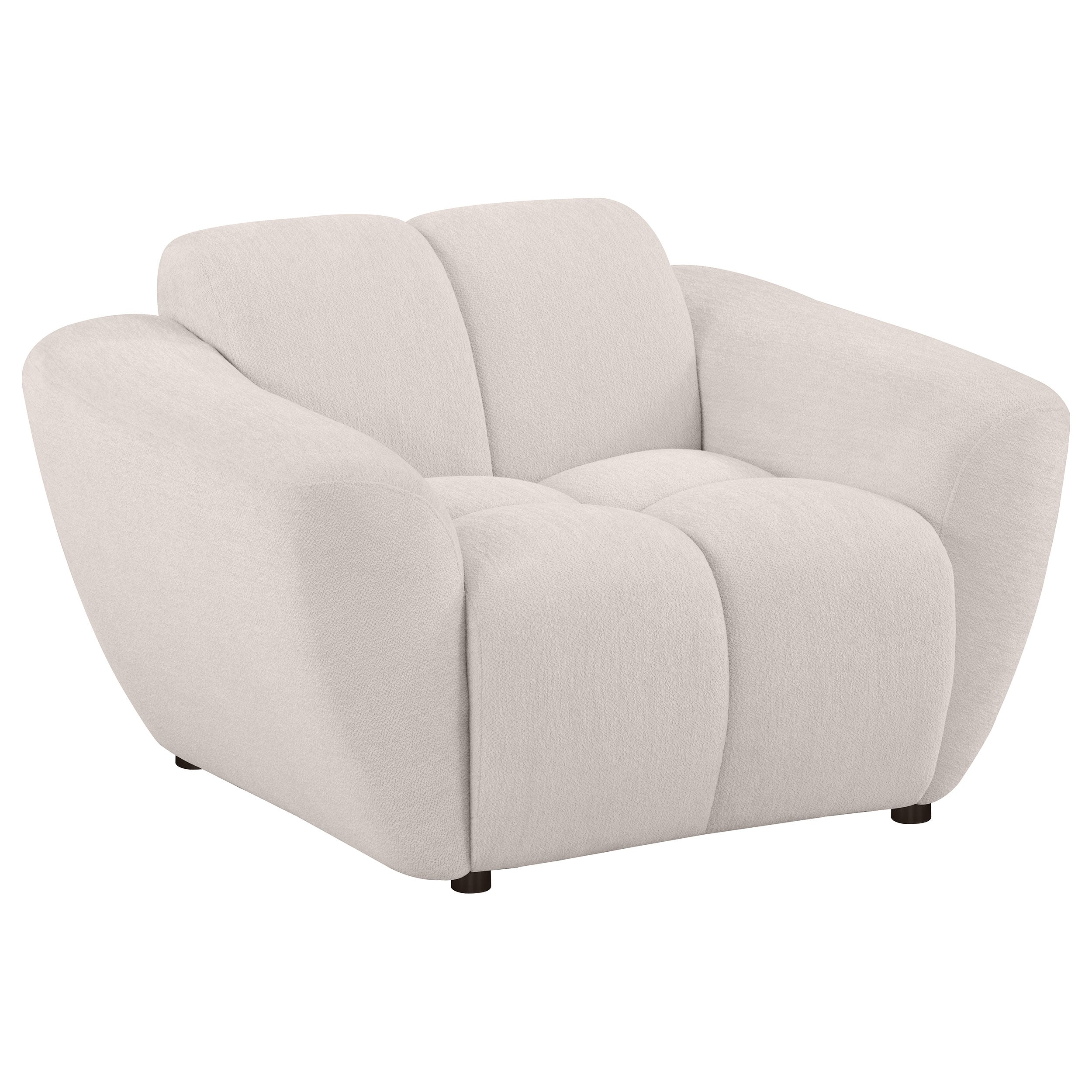 Best Furniture Outlet - Coaster - Destino Chenille Upholstered Splayed Arm Accent Chair Greige - 509303