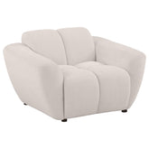 Best Furniture Outlet - Coaster - Destino Chenille Upholstered Splayed Arm Accent Chair Greige - 509303
