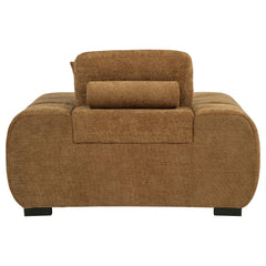 Octavia Upholstered Track Arm Accent Chair Amber