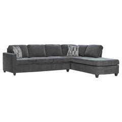 Best Furniture Outlet - Coaster - Mccord Upholstered Track Arm Sectional Sofa Dark Grey - 509347