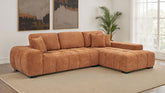 Best Furniture Outlet - Coaster - Octavia Upholstered Sectional Chaise Sofa Orange - 509350