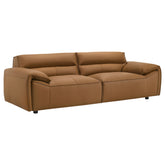 Best Furniture Outlet - Coaster - Buxton Top Grain Leather Upholstered Sofa Orange - 509501