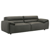 Best Furniture Outlet - Coaster - Buxton Top Grain Leather Upholstered Sofa Graphite - 509504