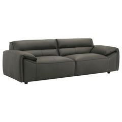 Best Furniture Outlet - Coaster - Buxton Top Grain Leather Upholstered Sofa Graphite - 509504