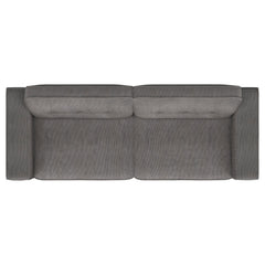 Deerhurst 2-piece Upholstered Track Arm Sofa Set Charcoal