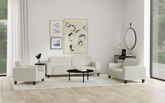 Best Furniture Outlet - Coaster - Deerhurst 3-piece Upholstered Track Arm Sofa Set Greige - 509647-S3