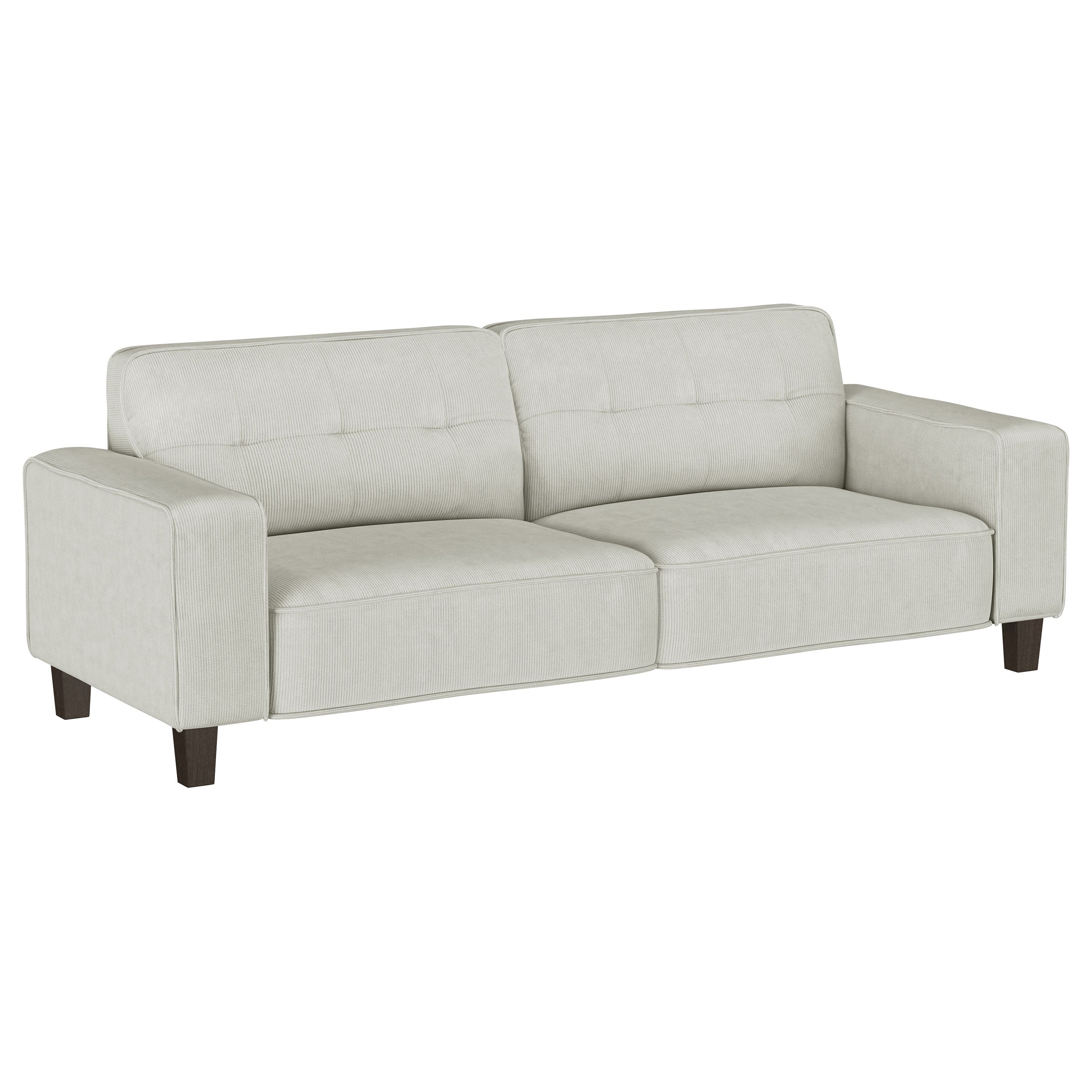 Best Furniture Outlet - Coaster - Deerhurst Upholstered Track Arm Tufted Sofa Greige - 509647