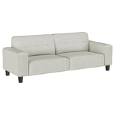 Best Furniture Outlet - Coaster - Deerhurst Upholstered Track Arm Tufted Sofa Greige - 509647