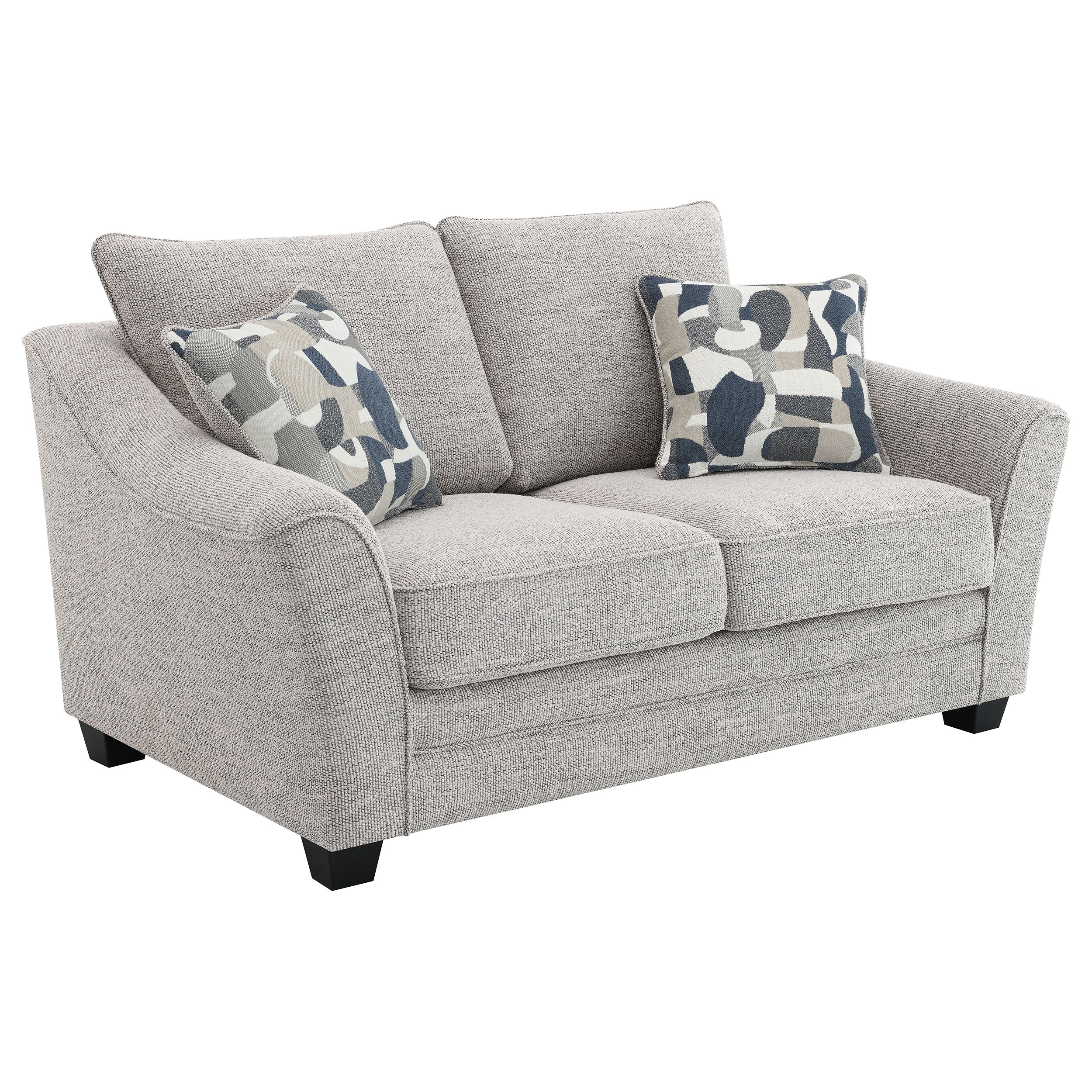Best Furniture Outlet - Coaster - Tomkins Boucle Upholstered Loveseat Light Grey - 509672