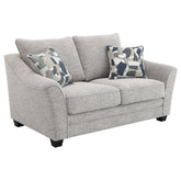 Best Furniture Outlet - Coaster - Tomkins Boucle Upholstered Loveseat Light Grey - 509672