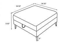 Clint Square Upholstered Tufted Storage Ottoman Aloe