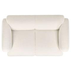 Dorset 2-piece Upholstered Round Track Arm Sofa Set White