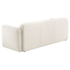 Dorset Fabric Upholstered Round Track Arm Sofa White