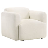 Best Furniture Outlet - Coaster - Dorset Fabric Upholstered Round Track Arm Accent Chair White - 509813